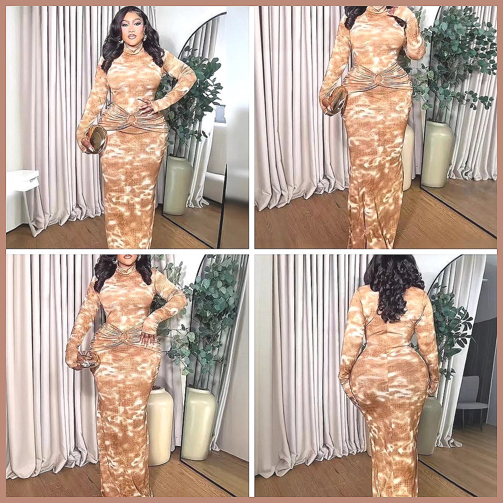 Bodycon Dress Women - Платье-бодикон с эффектом тай-дай для женщин,