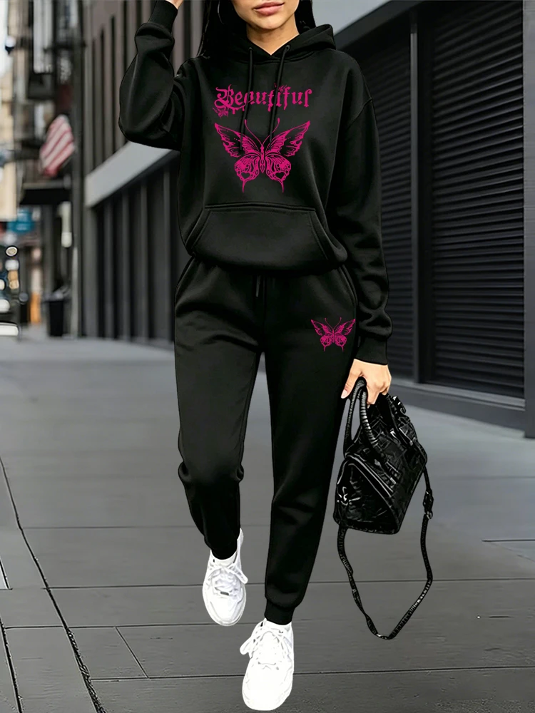 Women'S Fashion Winter 2026 - Осенне-зимние повседневные спортивные костюмы: худи +
