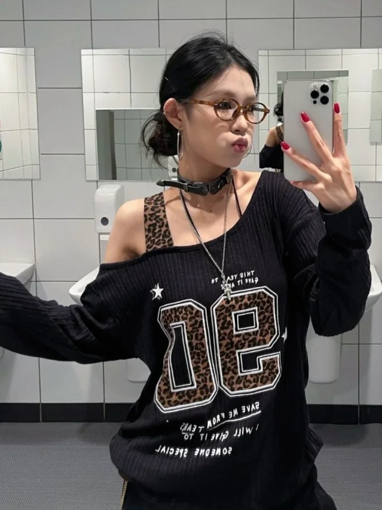 Женская футболка Y2K с леопард – обзор и цена Women Top Fashion